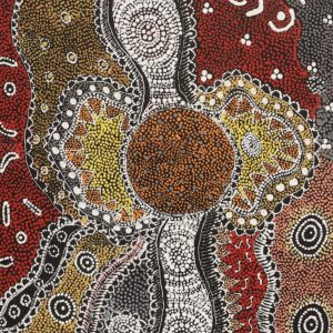 Ngapa Jukurrpa (Water Dreaming)  - Mikanji by Lola Nampijinpa Brown