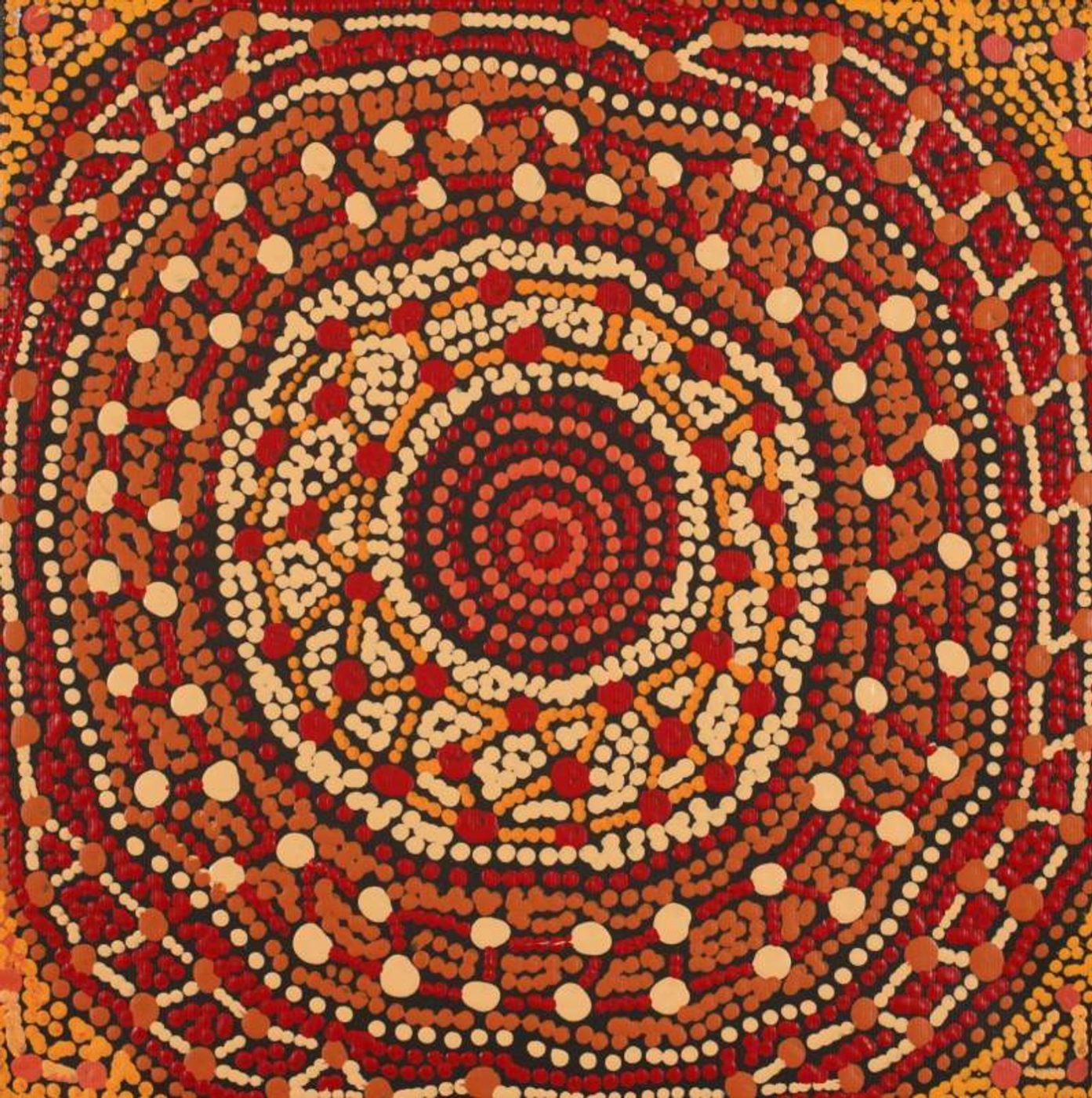 Warlukurlangu Jukurrpa (Fire country Dreaming) by Theo (Faye) Nangala Hudson