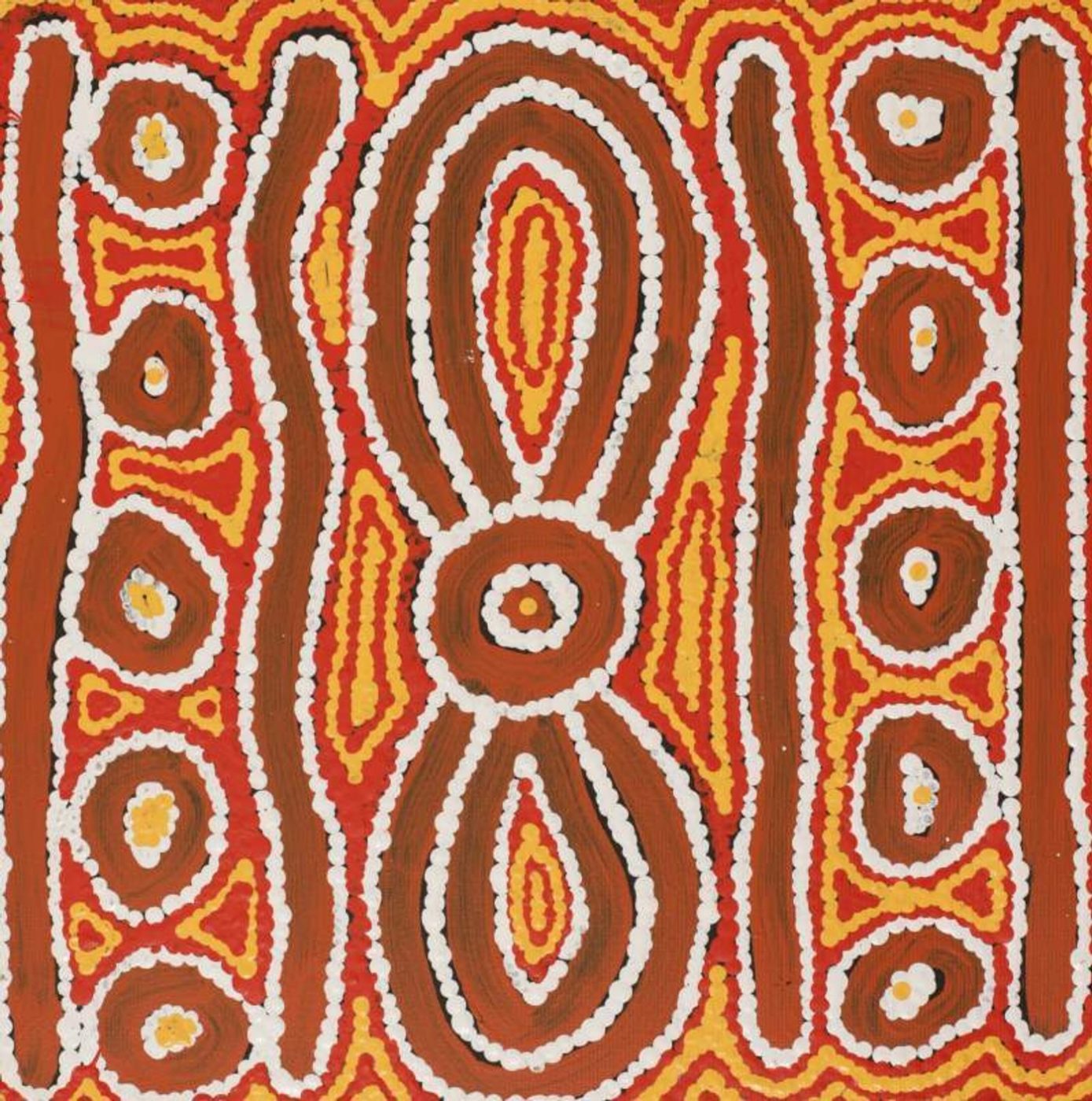 Ngalyipi Jukurrpa (Snakevine Dreaming) - Mina Mina by Hamish Japanangka Martin