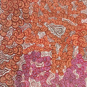 Lukarrara Jukurrpa (Desert Fringe-rush Seed Dreaming) by Melinda Napurrurla Wilson