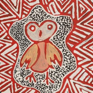 Jarlajirrpi Jukurrpa (Owlet Nightjar Dreaming) by Juliette Nampijinpa Brown