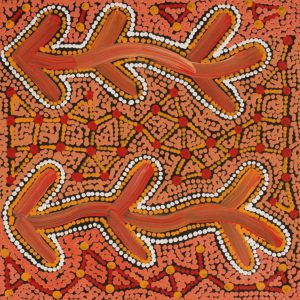Warlukurlangu Jukurrpa (Fire country Dreaming) by Theo (Faye) Nangala Hudson