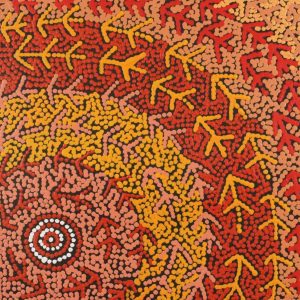 Warlukurlangu Jukurrpa (Fire country Dreaming) by Theo (Faye) Nangala Hudson