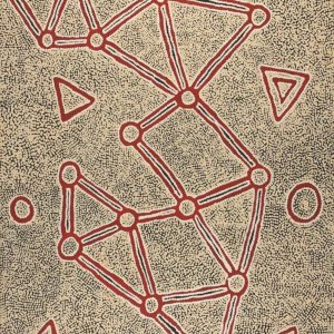 Ngapa Jukurrpa (Water Dreaming) - Wapurtali by Maxie Jampijinpa Pollard