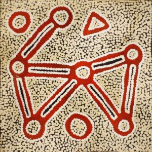 Ngapa Jukurrpa (Water Dreaming) - Wapurtali by Maxie Jampijinpa Pollard