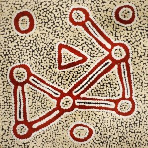 Ngapa Jukurrpa (Water Dreaming) - Wapurtali by Maxie Jampijinpa Pollard