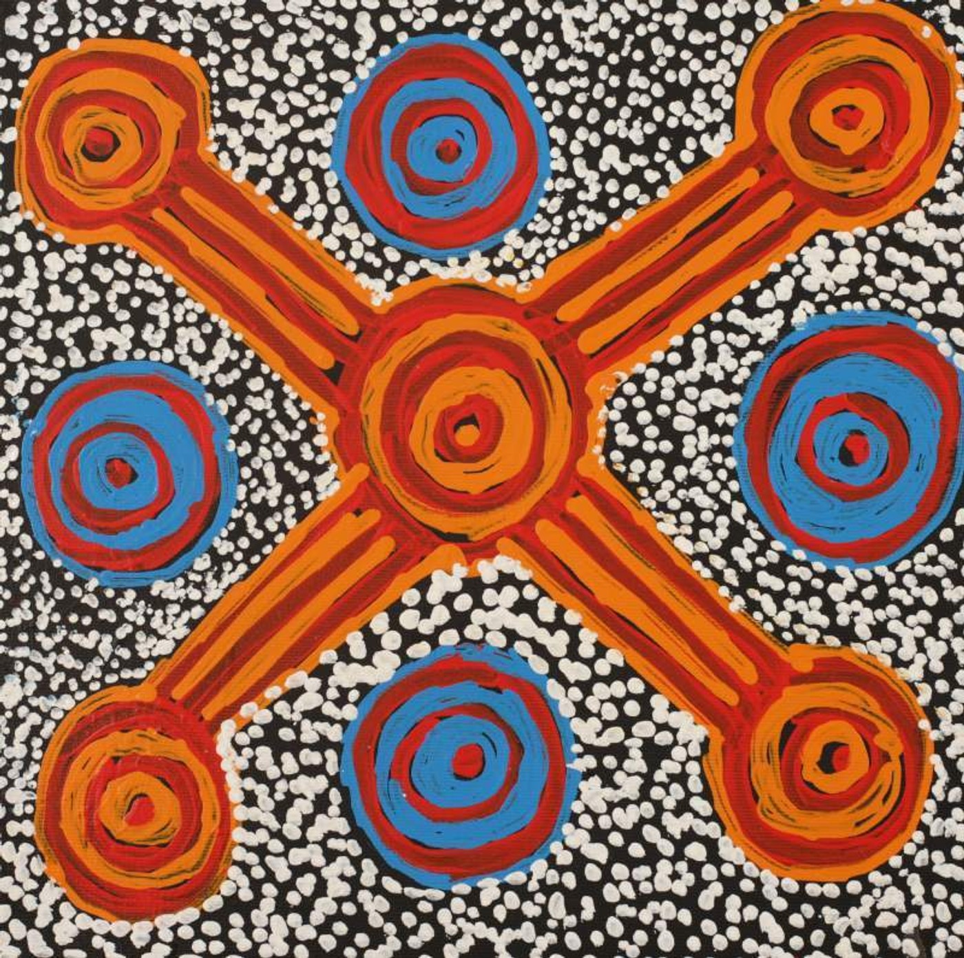 Ngapa Jukurrpa (Water Dreaming) - Mikanji by Juliette Nampijinpa Brown