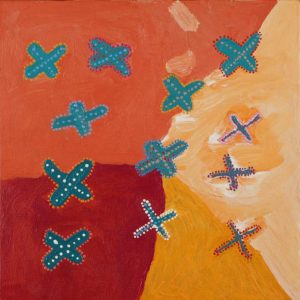 Ngatijirri Jukurrpa (Budgerigar Dreaming) by Kershini Napaljarri Collins