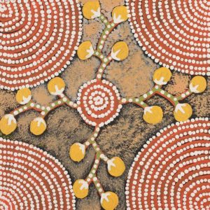 Wanakiji Jukurrpa (Bush Tomato Dreaming) by Jereline Nungarrayi Brown