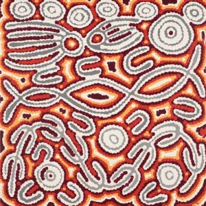 Majardi Jukurrpa (Hairstring Belt/Skirt or Tassel Dreaming) - Mina Mina by Madeleine Napangardi Dixon