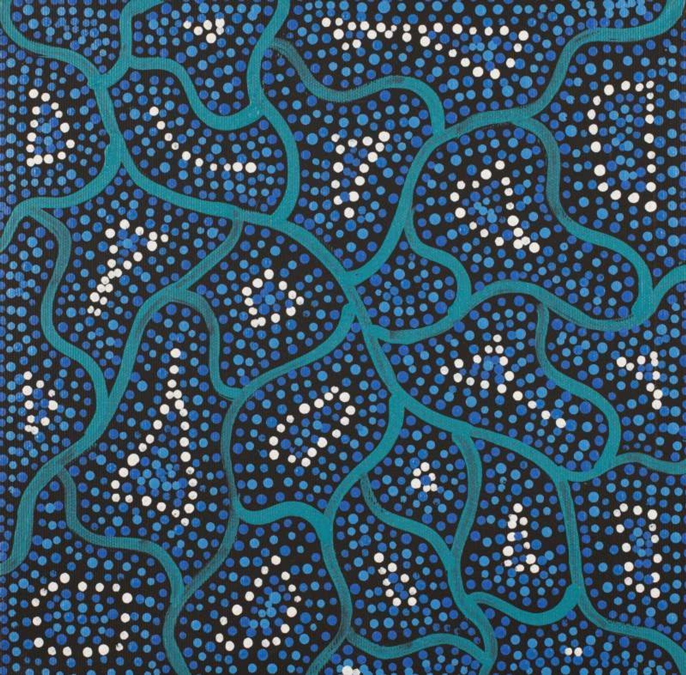 Yarla Jukurrpa (Bush Potato Dreaming) - Cockatoo Creek by Justine Nakamarra Nelson