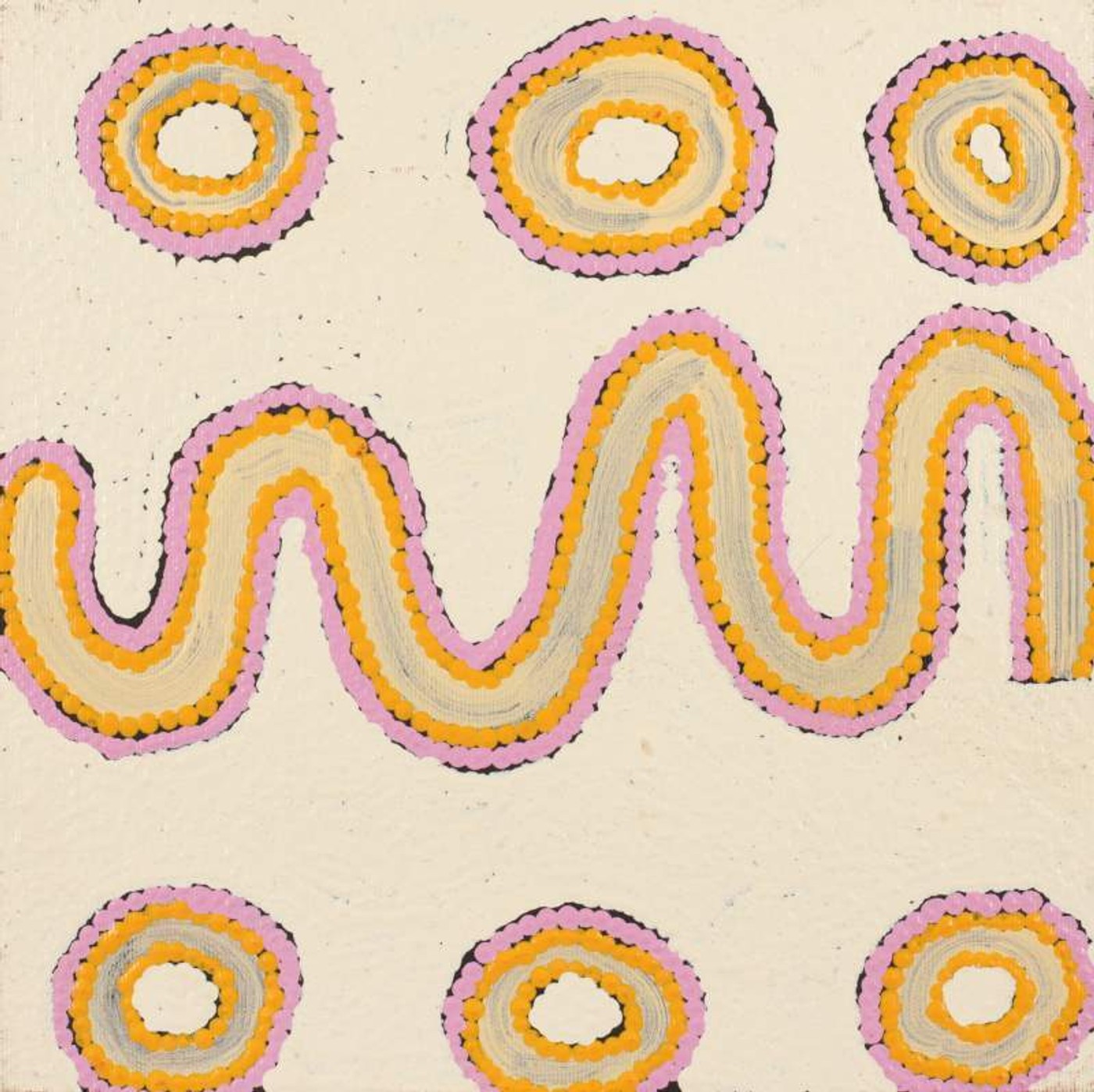 Mina Mina Jukurrpa (Mina Mina Dreaming) by Sheila Nungarrayi Sims