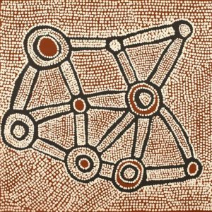 Ngapa Jukurrpa (Water Dreaming)  -  Puyurru by Shane Jampijinpa Brown
