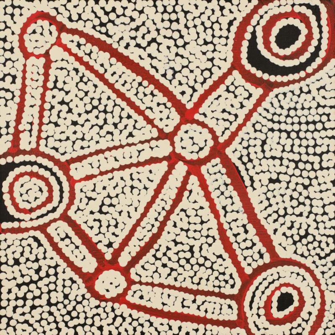Ngapa Jukurrpa (Water Dreaming) - Puyurru by Shane Jampijinpa Brown