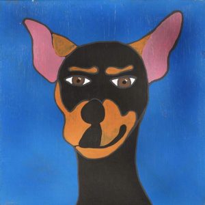 Jarntu kuja kalu nyinami Yurntumu-rla (Dogs that live in Yuendumu) by Senita Napangardi Granites