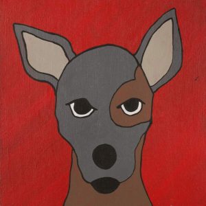 Jarntu kuja kalu nyinami Yurntumu-rla (Dogs that live in Yuendumu) by Senita Napangardi Granites