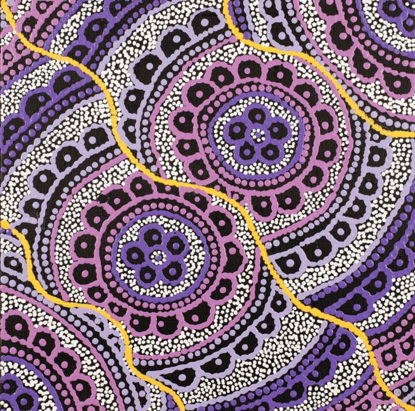 Ngalyipi Jukurrpa (Snakevine Dreaming) - Mina Mina by Kirsty Anne Napanangka Martin