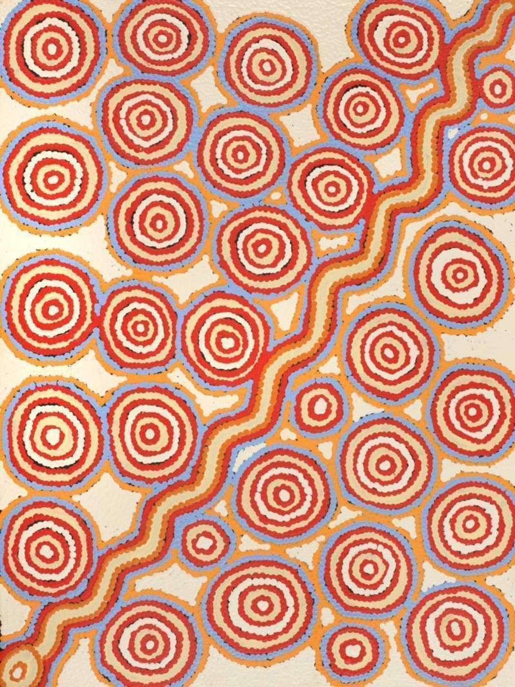 Warna Jukurrpa (Snake Dreaming) by Roschelle Nampijinpa Major