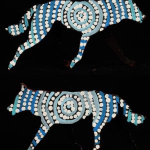 Danny the dingo by Warlukurlangu Artists