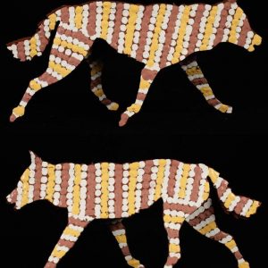 Danny the dingo by Warlukurlangu Artists