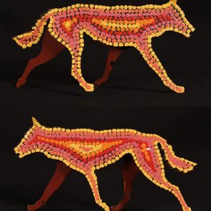 Danny the dingo by Warlukurlangu Artists