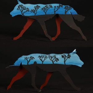 Danny the dingo by Warlukurlangu Artists