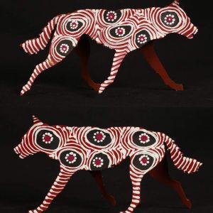 Danny the dingo by Warlukurlangu Artists