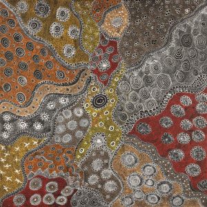 Ngapa Jukurrpa (Water Dreaming)  - Mikanji by Lola Nampijinpa Brown
