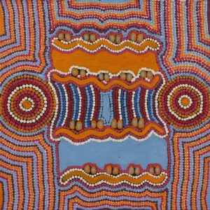 Ngapa Jukurrpa (Water Dreaming)  -  Puyurru by Nat Jampijinpa Watson