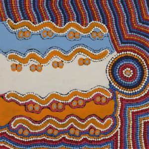 Ngapa Jukurrpa (Water Dreaming)  -  Puyurru by Nat Jampijinpa Watson
