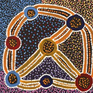 Ngapa Jukurrpa (Water Dreaming)  -  Puyurru by Emmalisha Nampijinpa Robertson