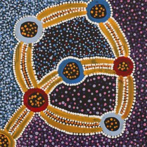 Ngapa Jukurrpa (Water Dreaming)  -  Puyurru by Emmalisha Nampijinpa Robertson
