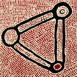 Ngapa Jukurrpa (Water Dreaming)  -  Puyurru by Shane Jampijinpa Brown