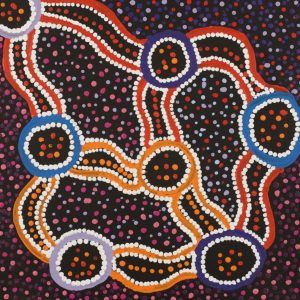 Ngapa Jukurrpa (Water Dreaming)  -  Puyurru by Emmalisha Nampijinpa Robertson