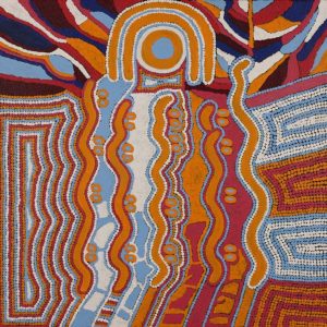 Ngapa Jukurrpa (Water Dreaming)  -  Puyurru by Nat Jampijinpa Watson
