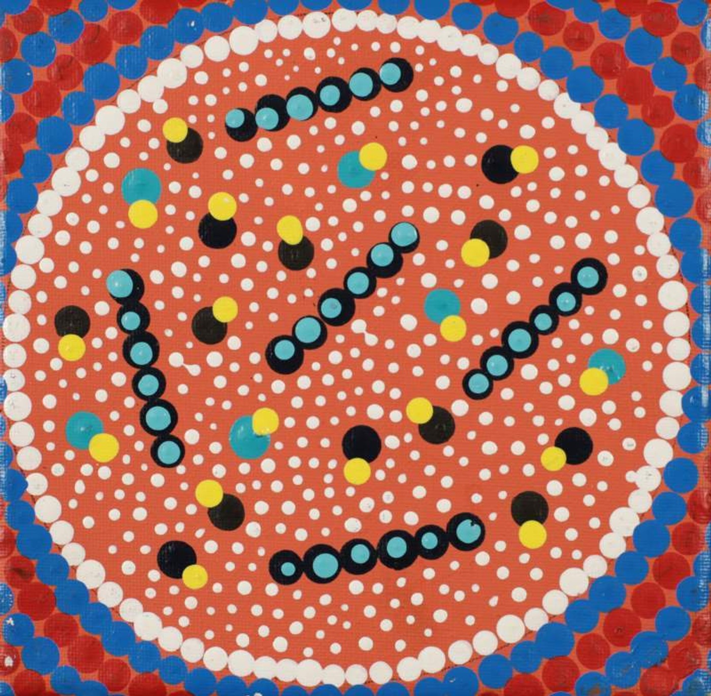 Wanakiji Jukurrpa (Bush Tomato Dreaming) by Warlukurlangu Artists