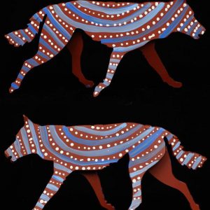 Danny the dingo by Warlukurlangu Artists