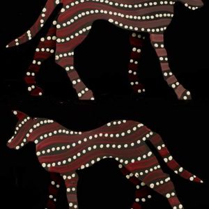 Ben the dingo by Warlukurlangu Artists