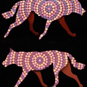 Danny the dingo by Warlukurlangu Artists