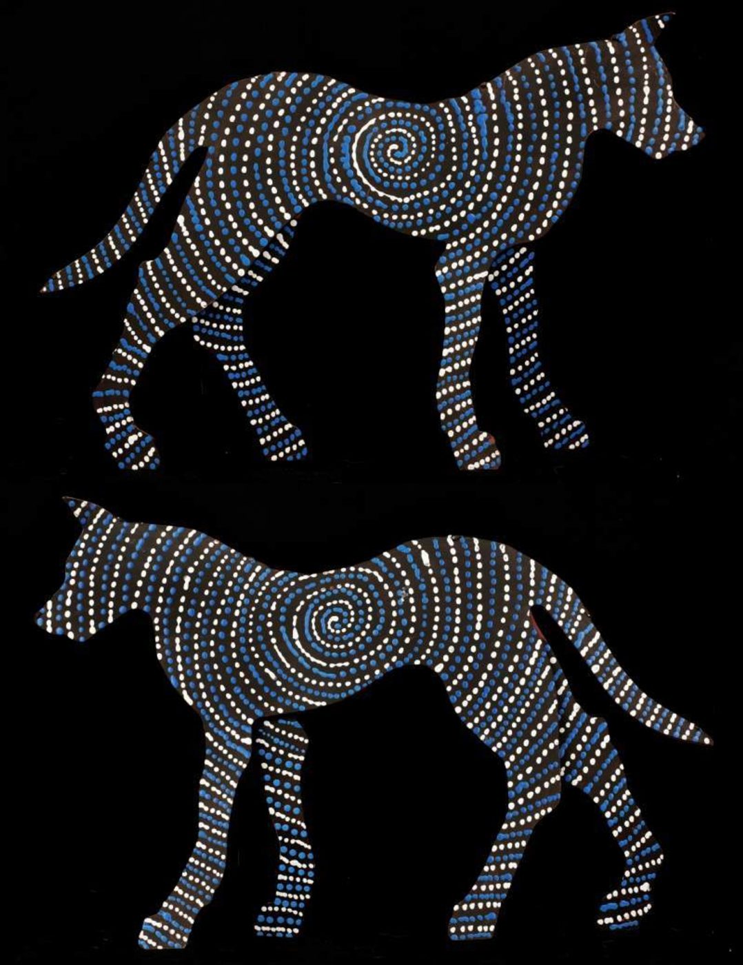 Ben the dingo by Warlukurlangu Artists