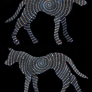 Ben the dingo by Warlukurlangu Artists