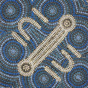 Ngapa Jukurrpa (Water Dreaming)  -  Puyurru by Shekina Nangala Sampson