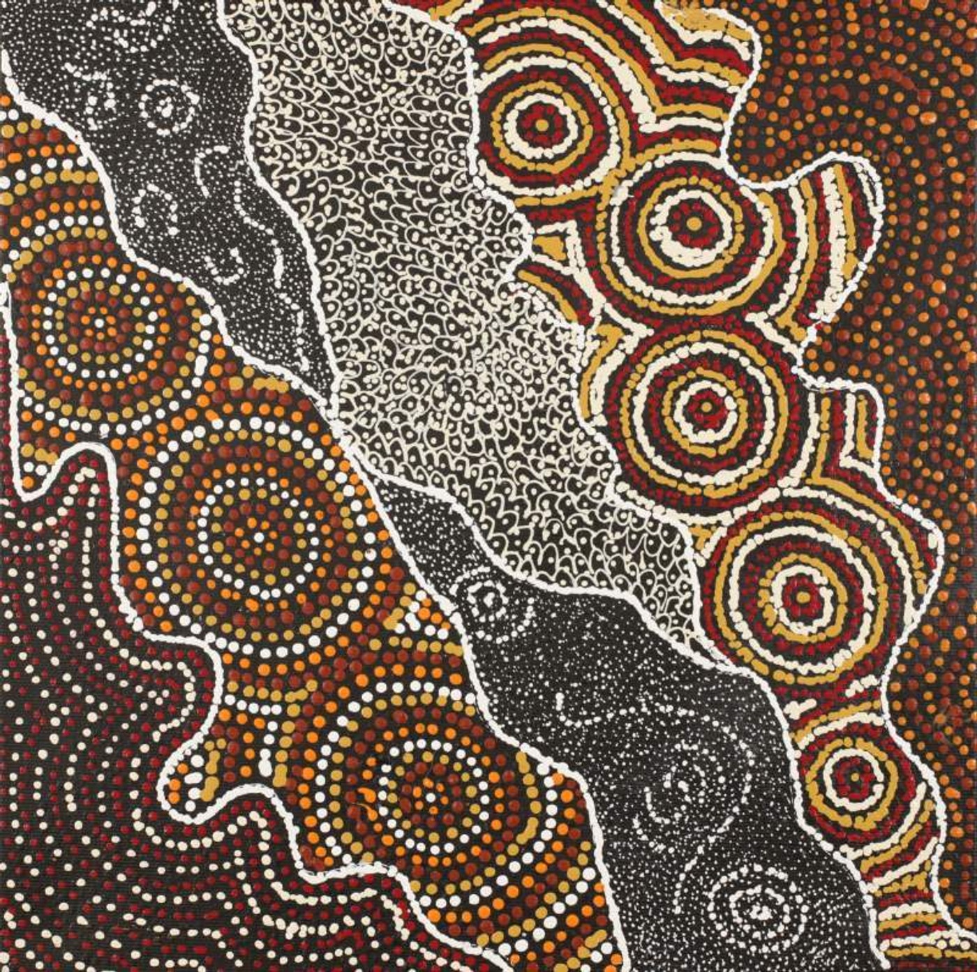 Wanakiji Jukurrpa (Bush Tomato Dreaming) by Selma Napanangka Tasman