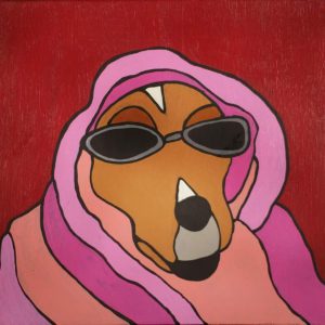 Jarntu kuja kalu nyinami Yurntumu-rla (Dogs that live in Yuendumu) by Senita Napangardi Granites