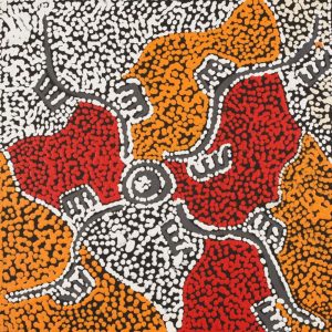 Wardapi Jukurrpa (Goanna Dreaming) - Yarripilangu by Sebastian Japanangka Williams