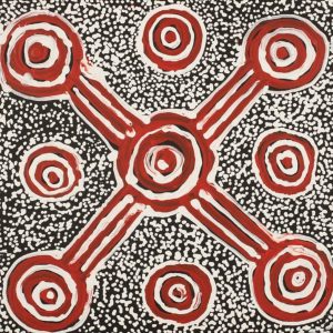Ngapa Jukurrpa (Water Dreaming)  - Mikanji by Juliette Nampijinpa Brown