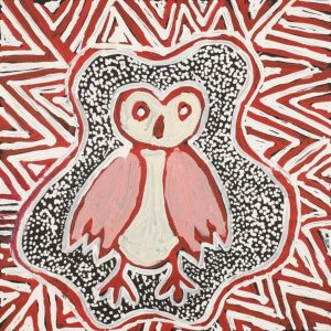 Jarlajirrpi Jukurrpa (Owlet Nightjar Dreaming) by Juliette Nampijinpa Brown