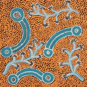 Napaljarri-warnu Jukurrpa (Seven Sisters Dreaming) by Wendy Nungarrayi Brown