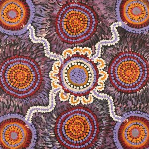 Ngapa Jukurrpa (Water Dreaming)  -  Puyurru by Jacinta Napaljarri White