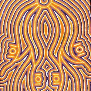 Ngapa Jukurrpa (Water Dreaming)  -  Pirlinyarnu by Mahalia Nampijinpa Hargraves